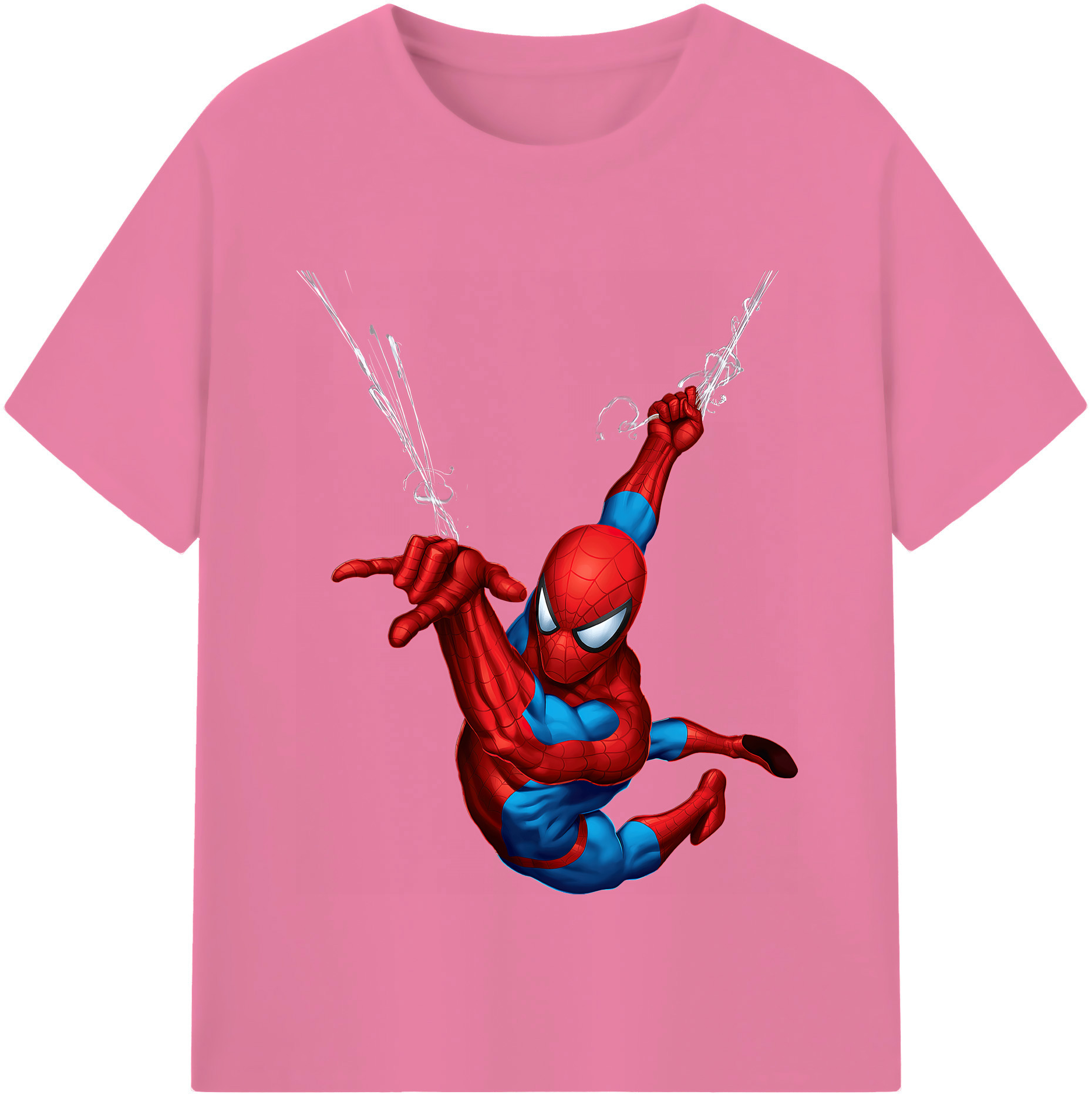 （画像用） Spider Man スパイダーマン 綿100％半袖Tシャツ（フロントプリント）